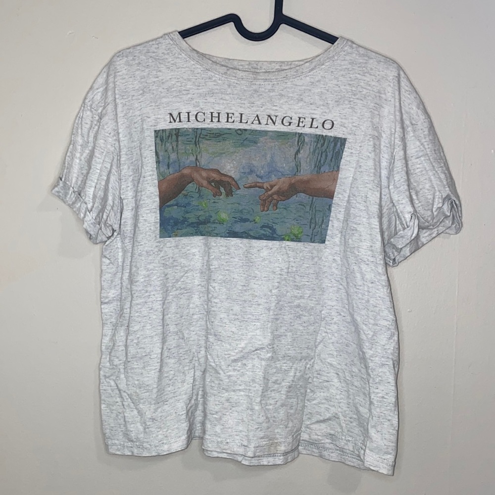 🎱Oversized cropped Michelangelo shirt! - Picture 2 of 7